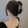 New Punk Geometric Metal Gold Silver Simple Hair Clip Claw for Women Trendy Large Crab Catches Clamp Korea Headwear Accessories