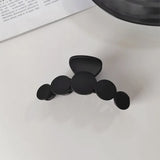 Women Elegant Black Geometric Plastic Hair Claw Lady Sweet Long Hair Holder Toothed Hair Clips Hairpins Fashion Hair Accessories