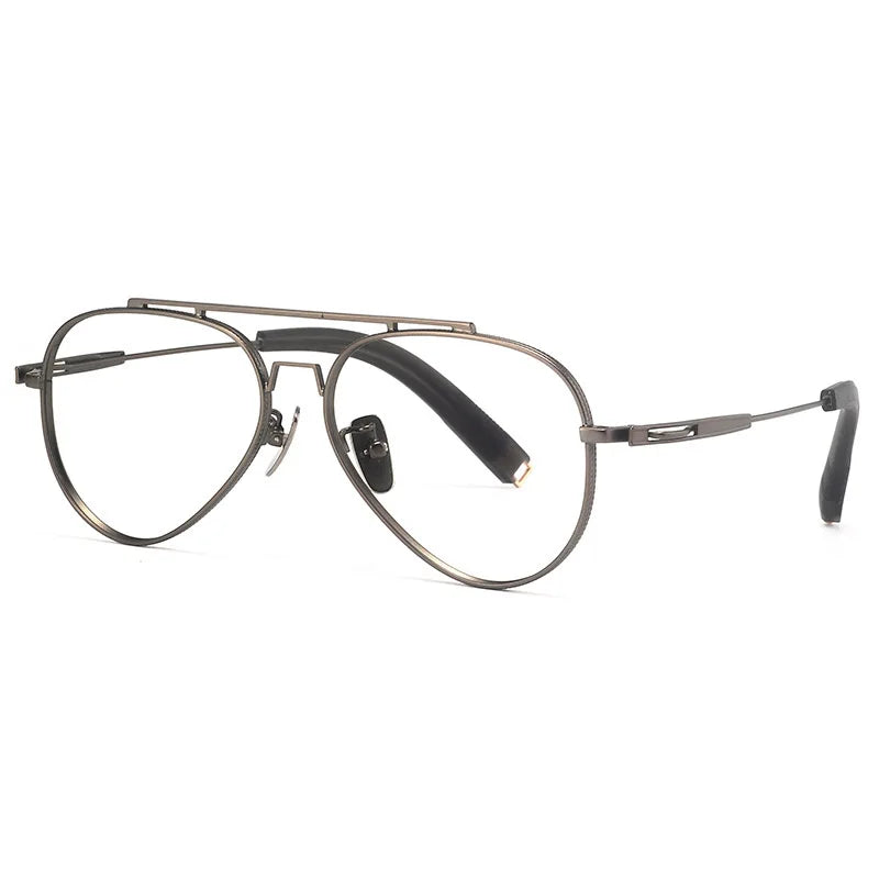 Classic Desgin Pure TitaniumDouble Bridge Glasses Men Optical Frame Luxury Ultra Light Eyegalsses Frames Myopia Eyewear Frame