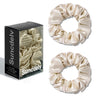 2PCS 3.5CM Mulberry Silk Scrunchies Women Grils Hair Ties for Hair Sleep No Damage Hairband Curly Hair Elastics Ponytail Holder