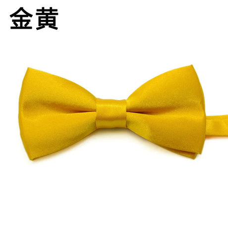 Fashion Kids Solid Color Bow Ties Imitation Silk Student Bowties Soft Black Red Butterfly Bowknot Wedding Party Cute Pet Cravat