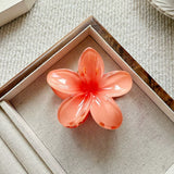 Hot Bohemia Gradient Colorful Acrylic Egg Flowers Hair Claw Clips For Women Beach Forest Style Sweet Headwear New Accessories