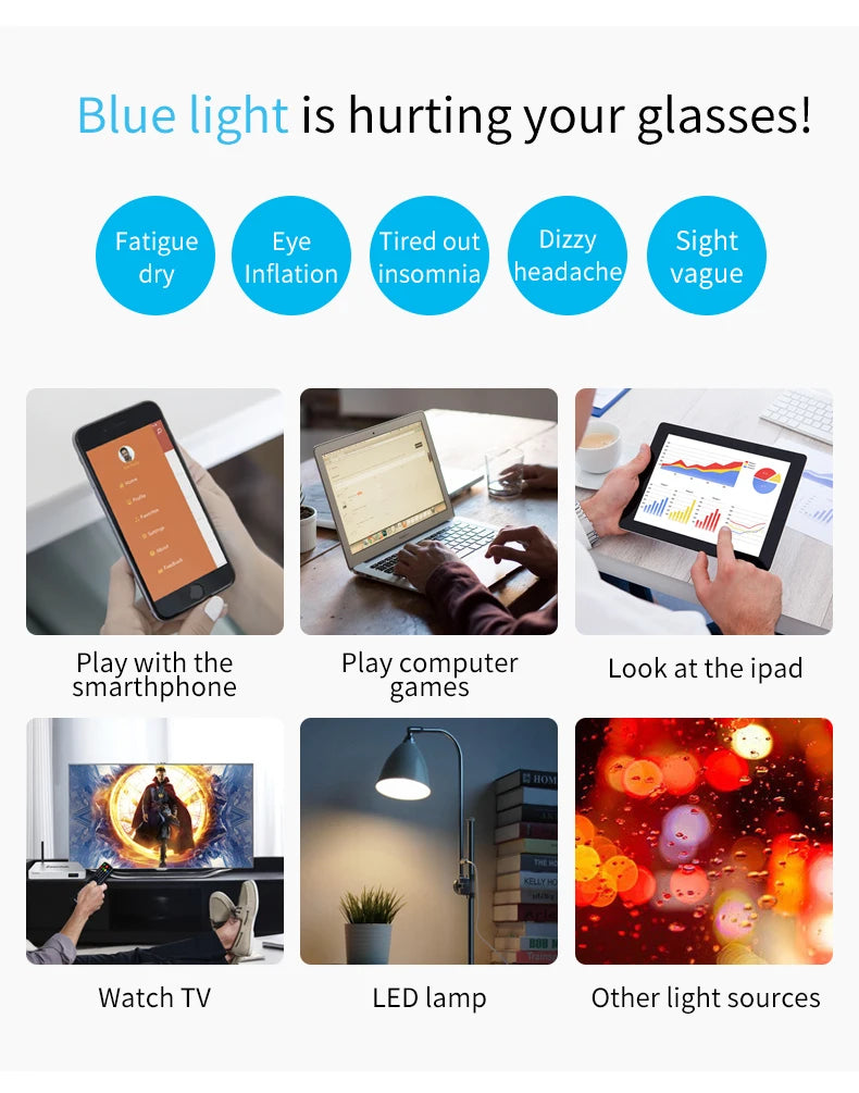 Blue Light Blocking Glasses Reading Glasses For Men's Women Metal Ultra Light Frame Computer Goggles Anti Radiation Antiglare