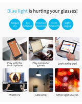 Blue Light Blocking Glasses Reading Glasses For Men's Women Metal Ultra Light Frame Computer Goggles Anti Radiation Antiglare