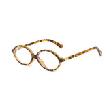 Elliptical Artistic Style Myopia Glasses Retro Small Frame Flat Lenses Ultra Light Finished Near Sight Eyewear Fashion Goggles