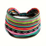 1 Pcs European American Women'S Bohemian Style Elastic Headscarf Fashionable Breathable Cotton Wide Brimmed Hair Accessories