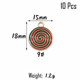 XIYAWANG 10Pcs Christmas Tree Decoration Christmas Candy Cane Lollipops Red and White Candy Pendants Home Decor New Year Navidad