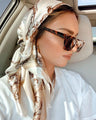 Silk Scarves Women Luxury Brand Summer Fashion Designer Head/Hair Scarf 90*90cm Hijab Bandana Cheveux Foulard Femme 90X90CM
