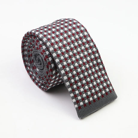 Classic Knit Neck Ties For Men Casual Suits Tie Plaid Dots Leisure Warm Mens Neckties For Business Wedding 6cm Width Men Ties