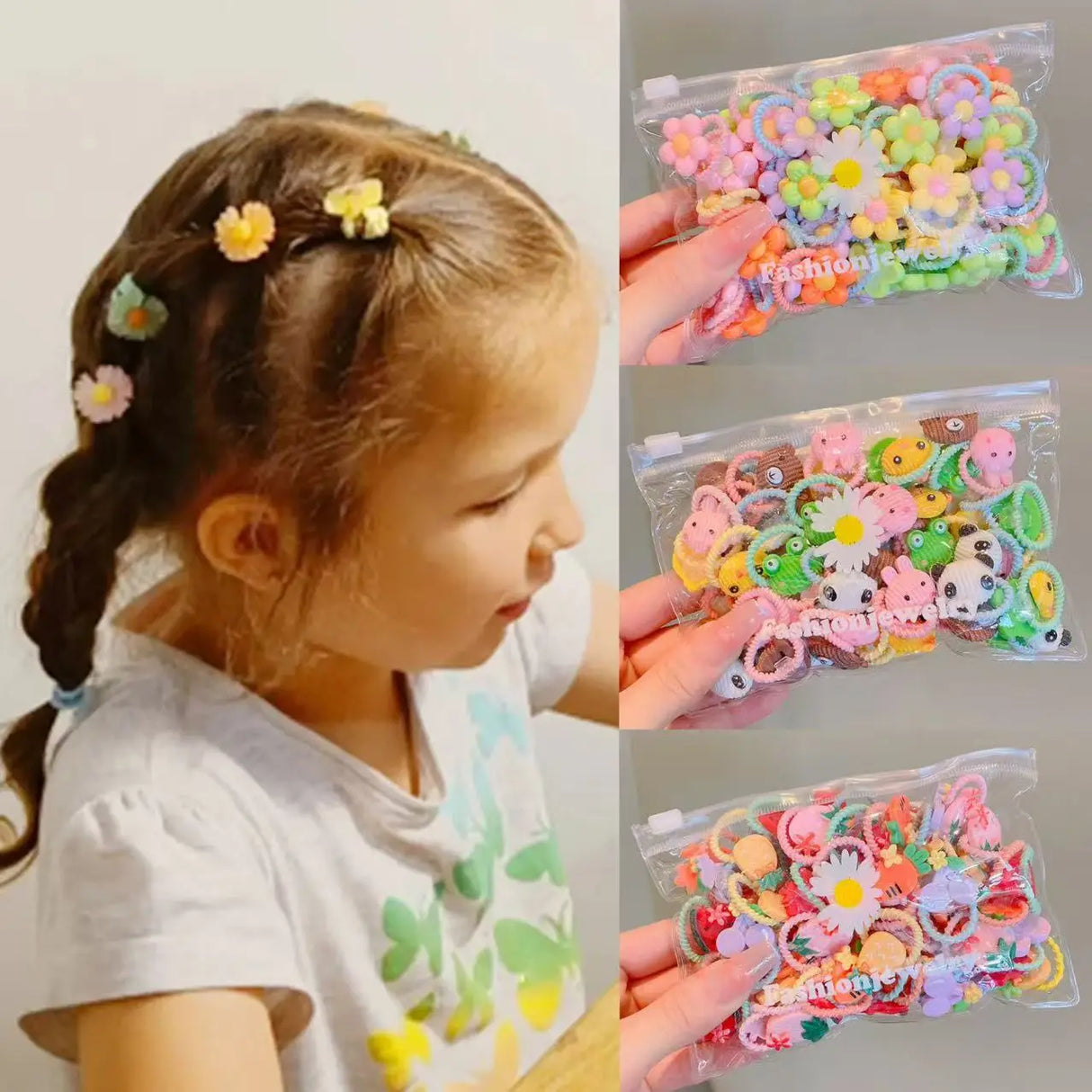 20Pcs/Set infant Cute Bowknot Headbands Girls Elastic Hair Bands Bows Headwear for Kids Cartoon Ornaments Gift Hair Accessories
