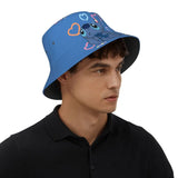 Unisex Kawaii Bucket Hats Funny Stitch Cartoon Accessories Bob Hat For Beach Headwear Lightweight