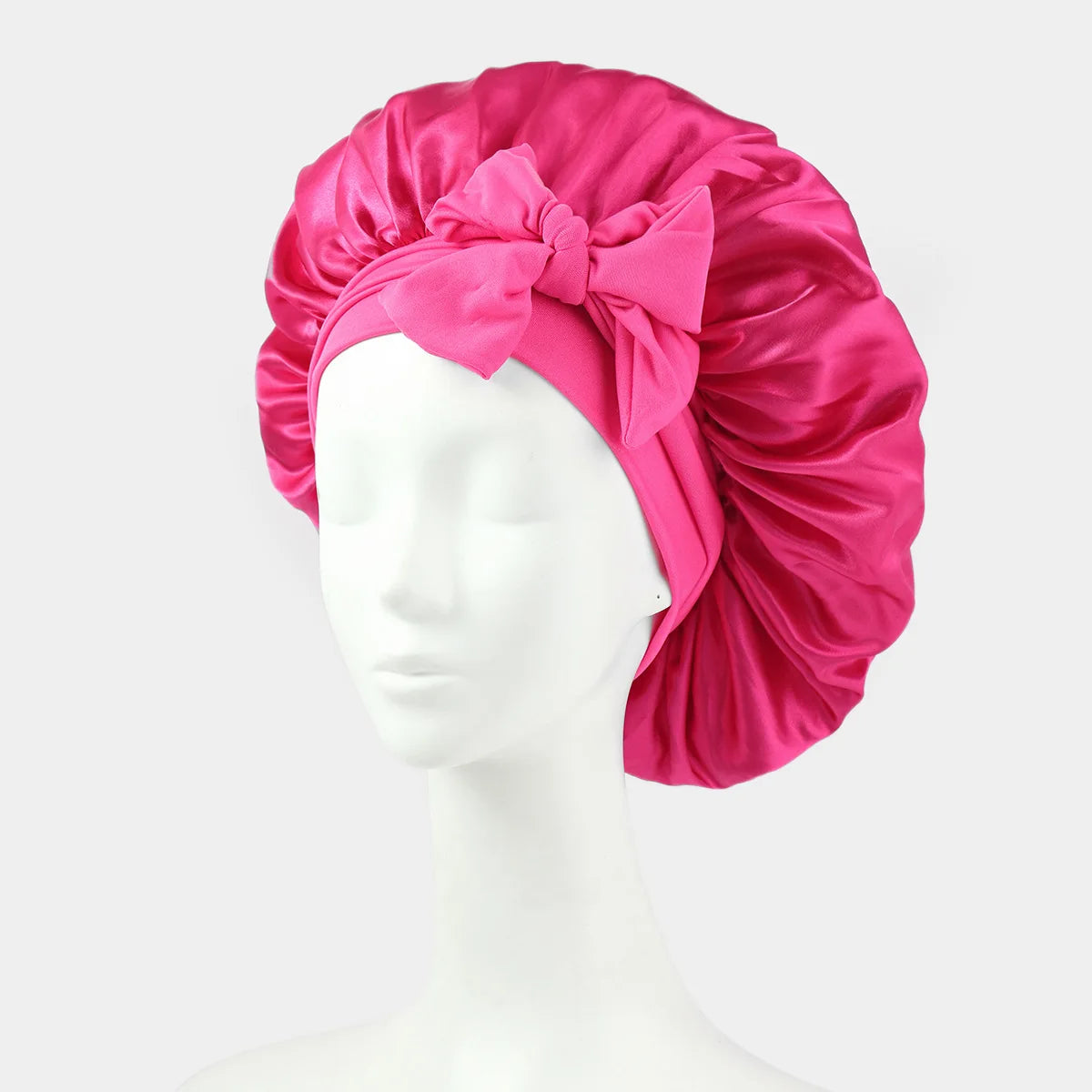 Europe and the United States selling style color cloth streamer round hat bow imitation silk women's nightcap beauty hair care h