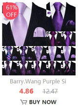 Male Gift Silk Men Tie Set Purple Violet Solid Paisley Striped Wedding Business Tie for Man Necktie Handky Cufflinks Barry.Wang