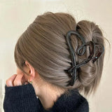 2024 Heart Hair Clips for Women Temperament Design Hair Claw Clip Luxury Korean Trendy Summer Hair Accessories Girls Headwear