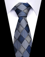 High-quality Wedding Ties For Men Fashion New Style Blue Strip Print Neckties Daily Office Apparel Accessories Gift For Man