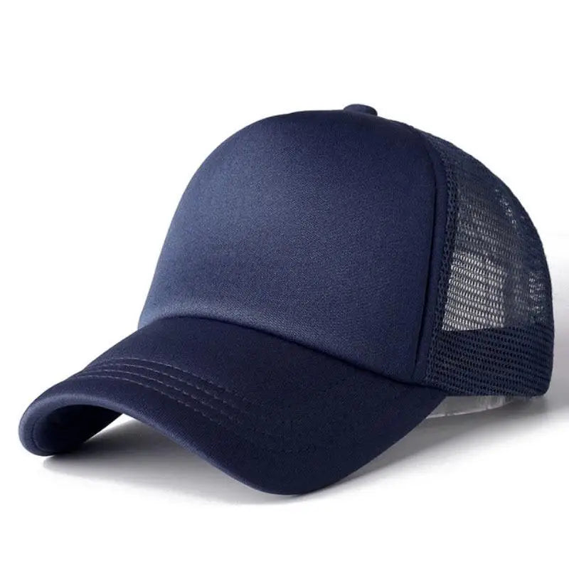 COKK Mesh Baseball Cap Adjustable Snapback Hats For Women Men Unisex Hip Hop Trucker Cap Dad Hat Sponge Soft Breathable Black