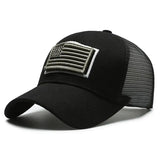 American Flag Camouflage Sticker Embroidered Baseball Cap Net Hat Men's Outdoor Velcro Cap