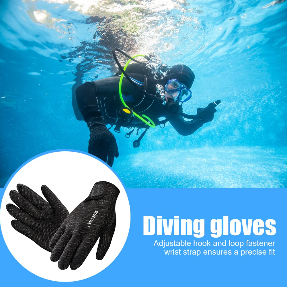 1.5mm Neoprene Scuba Diving Gloves for Snorkeling Surfing Water Sports Supplies Warm Wetsuit Gloves for Snorkeling Surfing