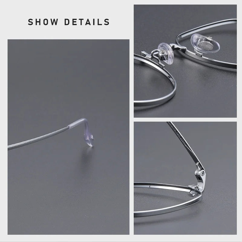 DIEDIESEE New Anti Blue Light Men's And Women's Titanium Frame Can Be Paired With Myopia Optical Prescription Glasses Frame 1901