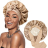 Double Layer Satin Hair Cap For Sleeping Bonnets For Women Round Haircare Women Headwear Night Hat Reversible Head Cover