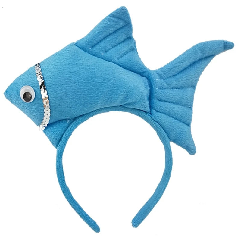 Cartoon Animal Headband Halloween Festival Performance Props Headband Little Penguin Lion Monkey Fish Headbands Hair Accessories