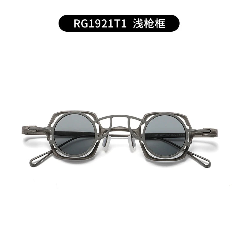 High quality pure titanium small glasses retro frame for men and women suction clip optical glasses frame for prescription glass