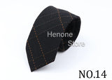 High Quality Mens 7cm Ties Classic Brown Red Striped Plaid Cotton Handmade Necktie Narrow Skinny Cravat Casual Tie Accessories