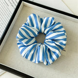 Stripes Elastics Hair BandWoman Large Fresh Versatile Scrunchies Hair Ties Ladies Ponytail Holder Girl Fashion Hair Accessories