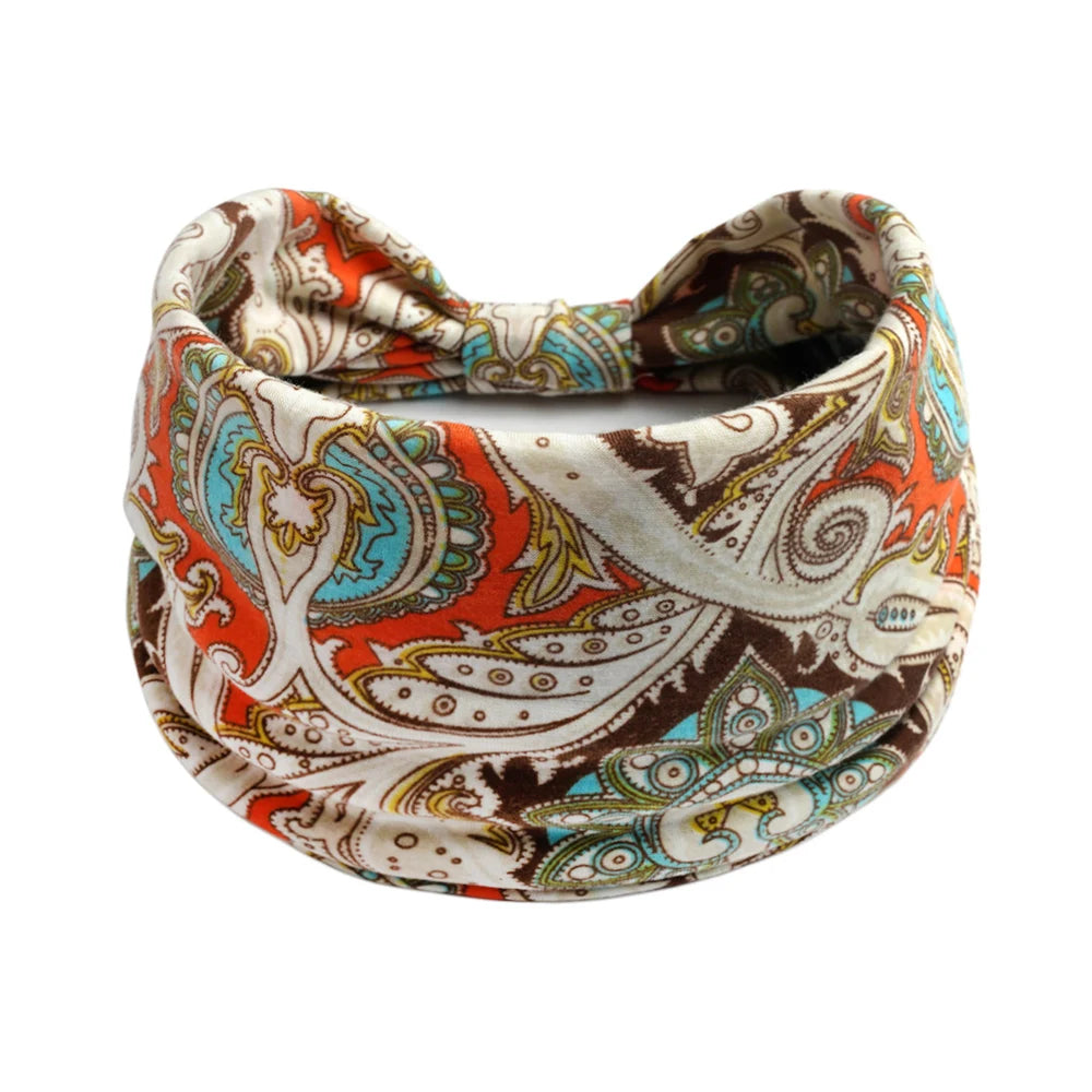 Women Hair Bands Headband Bohemian Sports Run Bandage Elastic Girl Wide Headband Print Wide Headwrap Headpiece Hairband Ladies