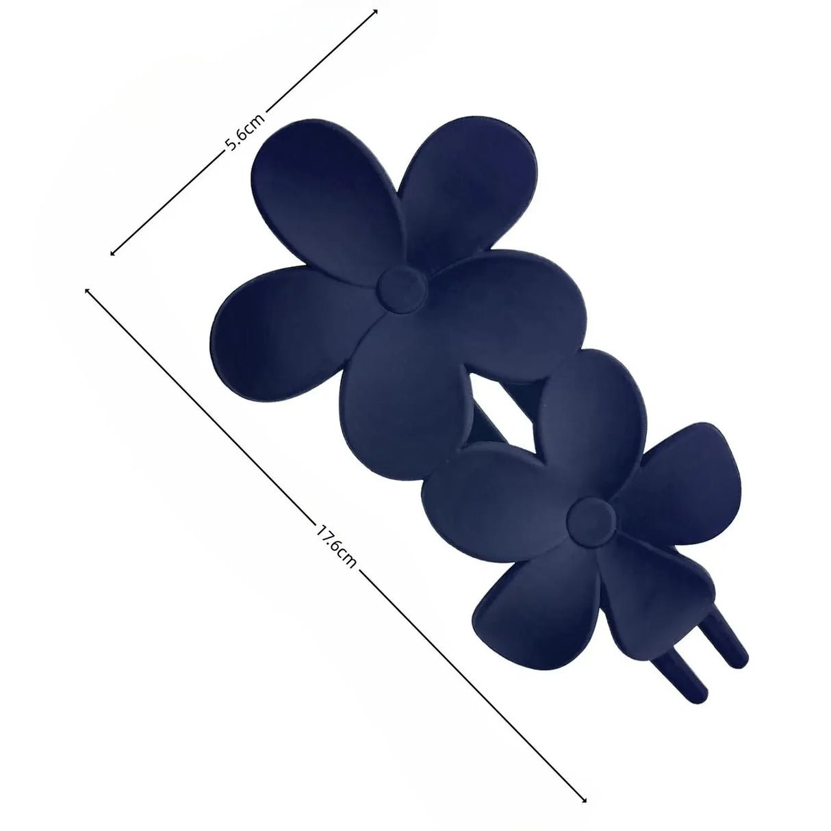 4Pcs Flower Hair Clips Fashion Matte Black Floral Hairpins Hair Claw Clips Non-Slip Hair Clamps Grab Elegant Hair Accessories