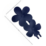 4Pcs Flower Hair Clips Fashion Matte Black Floral Hairpins Hair Claw Clips Non-Slip Hair Clamps Grab Elegant Hair Accessories
