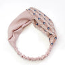 Clearance Fresh Colorful Turban Headbands Women Spring Summer Chiffon Headband Head Wrap Wide Lattice Hairband Hair Accessories