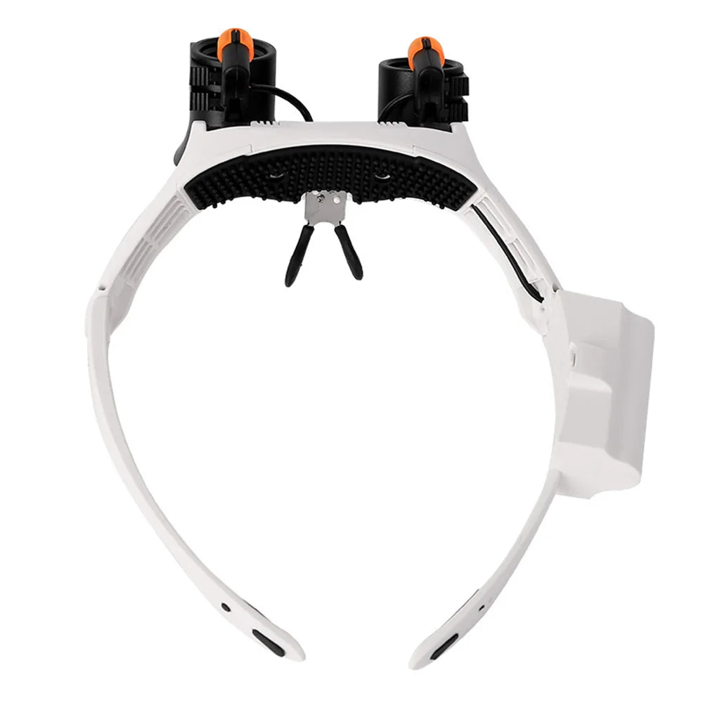 3X 4X 5X 6X 7X 10X 15X Magnifier Glasses 6 Lens Loupe Eyewear Magnifier With Led Lights Headband Lamp Led Magnifying Glasses