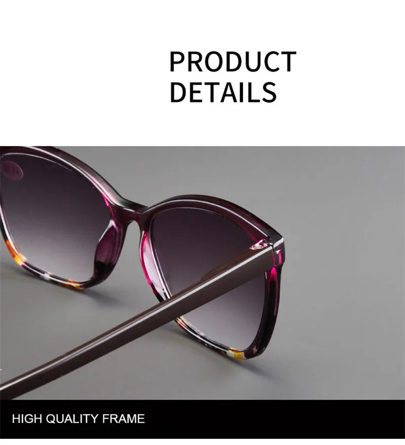 Men Women Fashion Reading Sunglasses Gray Lens Presbyopia Far-sighted Eyeglasses With Diopters Unisex +1.0+1.5+2.0+2.5+3.0