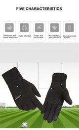 LOOGDEEL Skiing Gloves Waterproof Windproof Winter Cycling Running Ski Warmth Sports Gloves Touch Screen Full Fingers Non-Slip