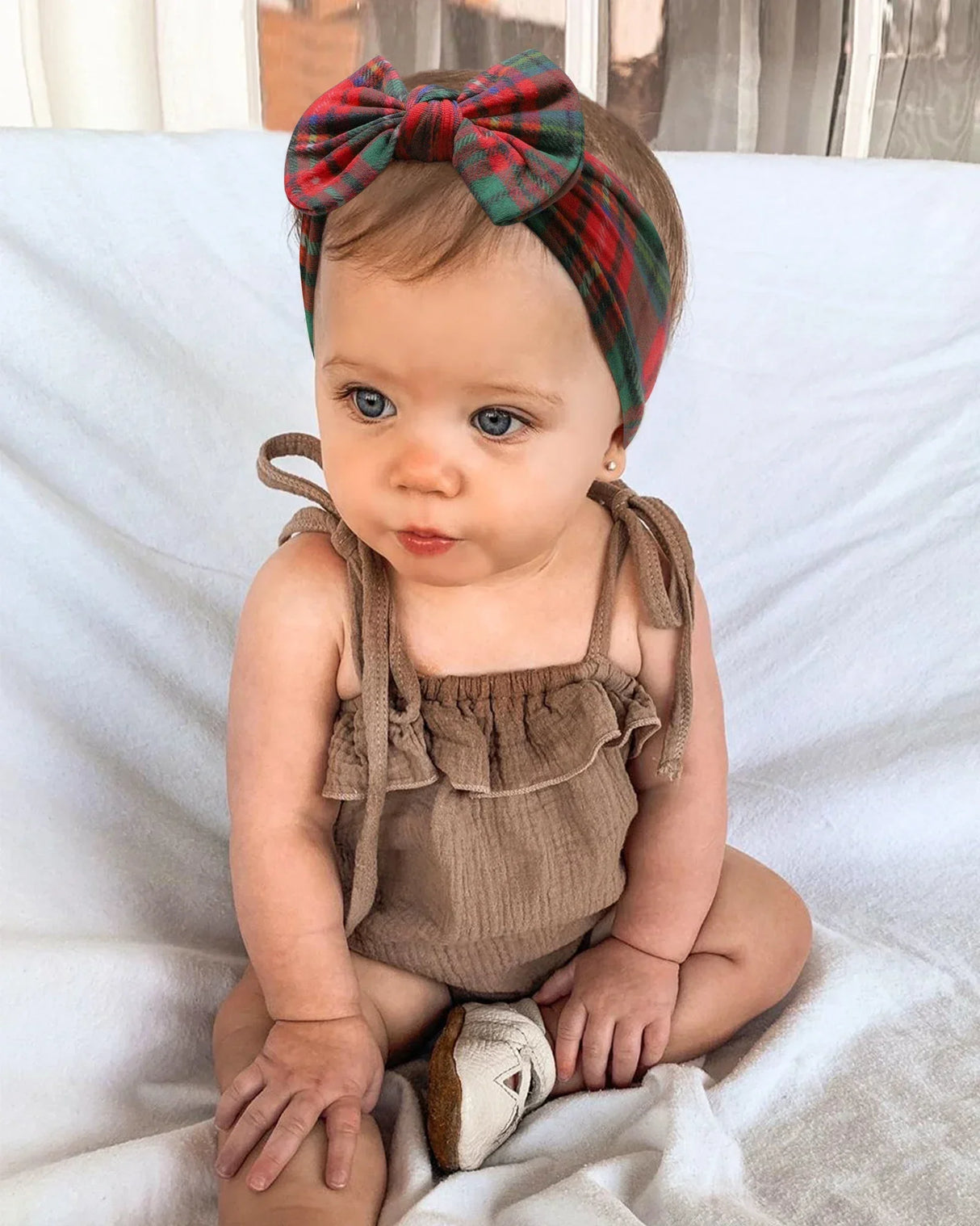 1Pc Baby Nylon Headscarf Astique Suitable Newborn Girl Flower Handmade Headband Elastic Hairband Turban Toddler Hair Accessories