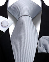 Corbata de marca de moda hecha a mano, sólida, con pañuelo y gemelos, para hombre, corbata, traje, camisa, accesorios de boda, regalos para hombre.