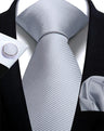 Corbata de marca de moda hecha a mano, sólida, con pañuelo y gemelos, para hombre, corbata, traje, camisa, accesorios de boda, regalos para hombre.