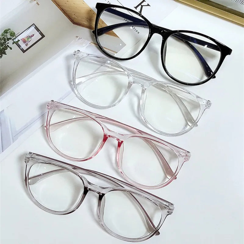 Transparent Anti-blue Light Glasses Oval Frame Computer Glasses Women Men Eyewear Blocking Glasses Optical Spectacle Eyeglases