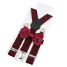 Elastic Leather Suspenders Bowtie Set Braces Men Women Sage Green Adjustable Braces Straps For Wedding Y-Back Shirt Accessories