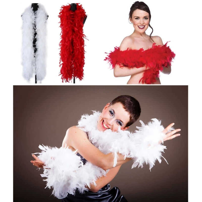 Plush Turkey Feather Boa Clothes Decorations for Party Wedding Clothes Dress Shawl Scarf Diy Jewelry Accessory Craft