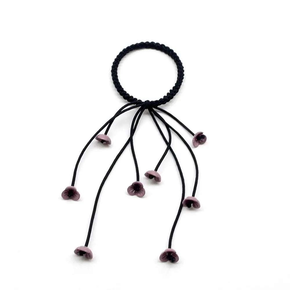 Handmade Cute Fashion Elastic Flower Ribbon Hair Ropes Rubber Band Hair Accessories Hair Ties