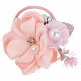 Handmade Flower Elastics Hair Ties For Kids Girls Stretchy Rubber Hairband Slim Headband Scrunchies Ponytail Holder Ring Loop