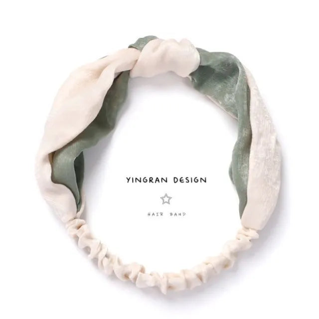 Cross elastic headband chiffon silk headband ladies headband hair accessory sports face wash