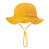 Baby Boy Girl Summer Bucket Hat Soft Cotton Panama for Kids Infant Toddler Cap Outdoor Beach Sun Caps Baby Fisherman Hats
