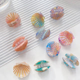 Fashion Shell Hair Claws Hairwear for Women Sweet Cute Mini Shark Clip Crab Clamps Hair Clips Claw Clip Trendy Hair Accessories