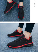 Men Running Sneakers Lightweight Athletic Shoes Classical Mesh Breathable Lace-up Outdoor Walking Shoes Male Tennis Shoes