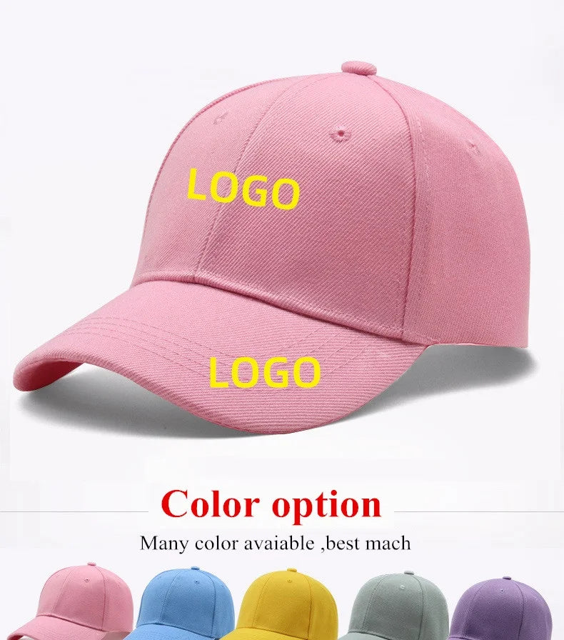 Kids casual custom baseball cap Boy girls parent-child sports hat Hip hop snapback hat with DIY logo design Gorros