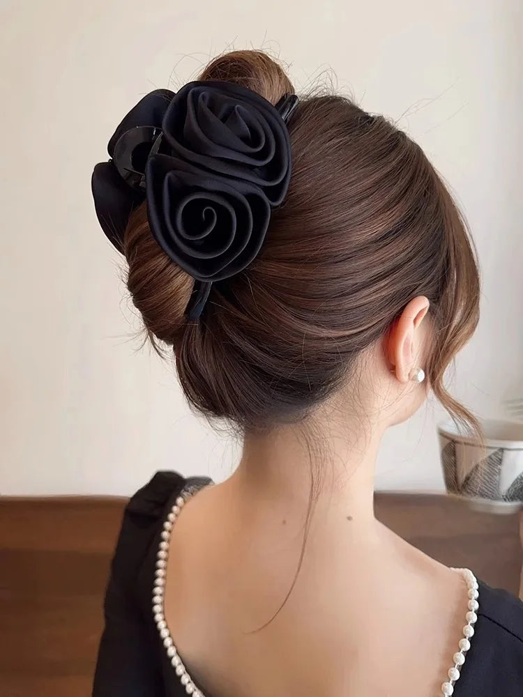 13cm Rose Shark Clip  Large  hair claw Elegant High-Grade Hair Accessories Pinzas Para El Cabello  Заколка Для Волос