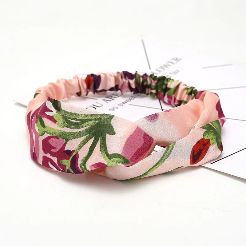 Women Headband New Fashion Hair Bands Bohemian Cross Elastic Hair Band For Ladies Black Purple Female Head band Hair Accessories